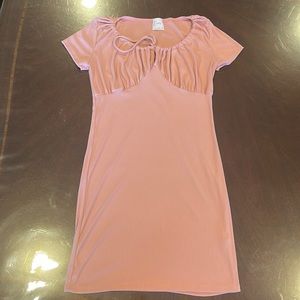 Blush Pink Keyhole Dress (Small)